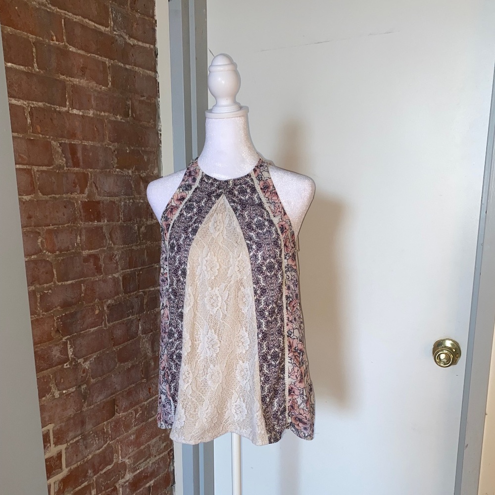Floral and Lace Top